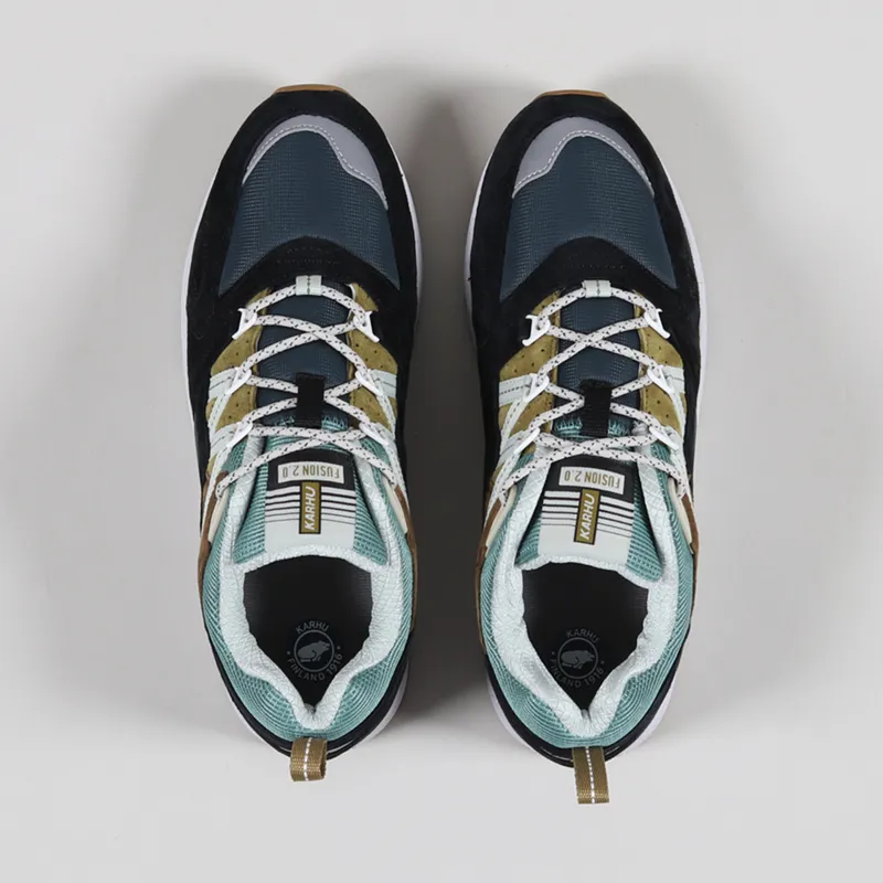 Karhu Fusion 2.0 Shoes Jet Black Pale Aqua-4