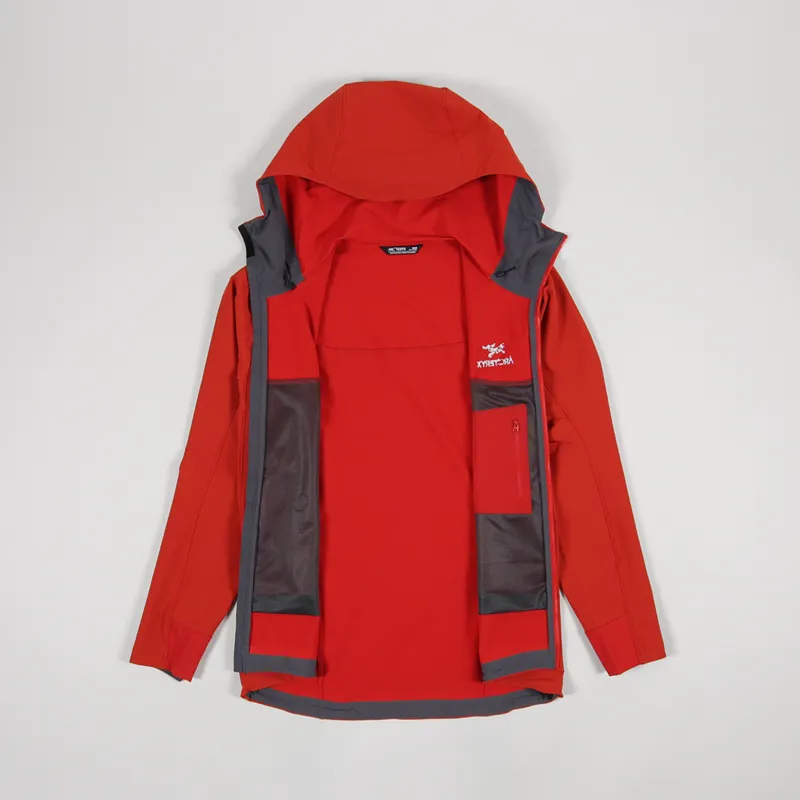 Arcteryx Mens Technical Gamma LT Hoody Helios Red Jacket