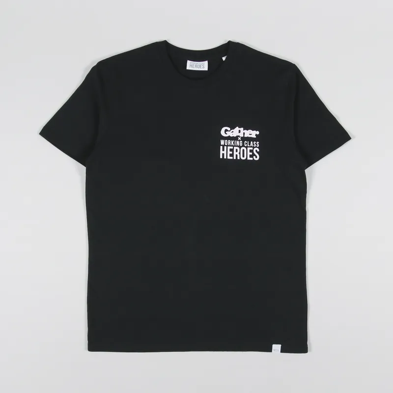 Working Class Heroes x Gather T Shirt Black-1