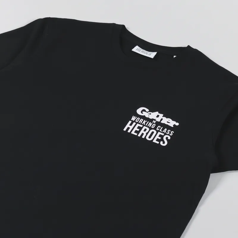 Working Class Heroes x Gather T Shirt Black-3