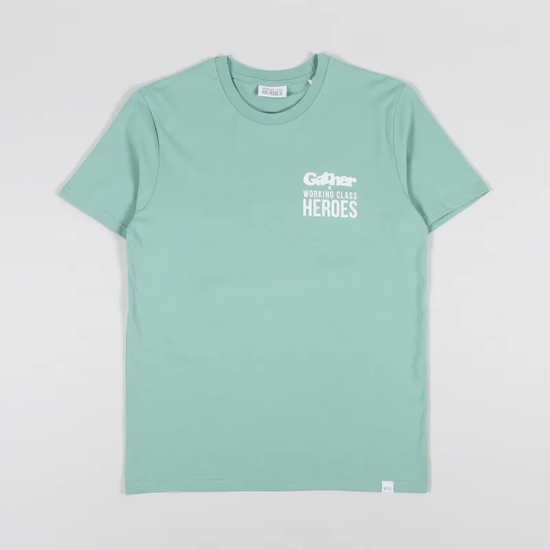 Working Class Heroes x Gather T Shirt Dusty Mint-1