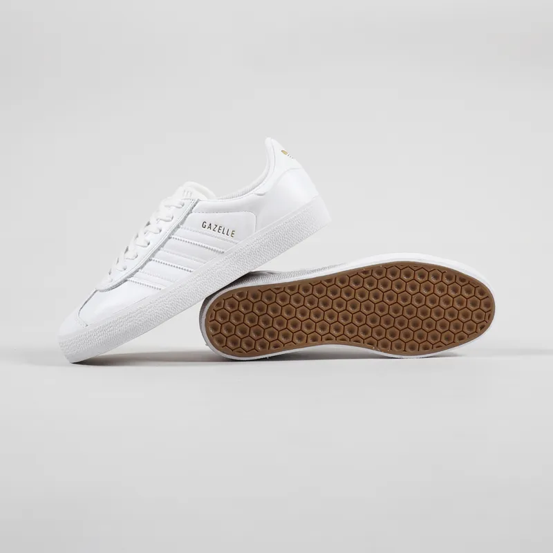 Adidas Skateboarding Gazelle ADV Shoes White Gold-1