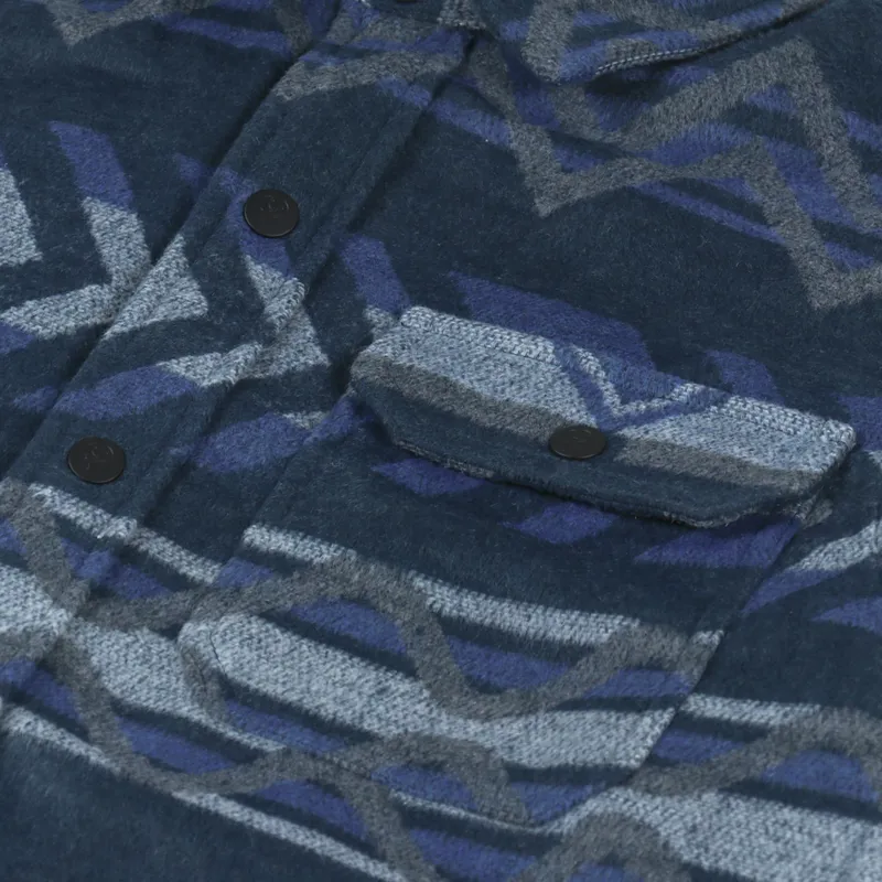 Penfield Geo Brushed Shirt Blue Wing Teal-7