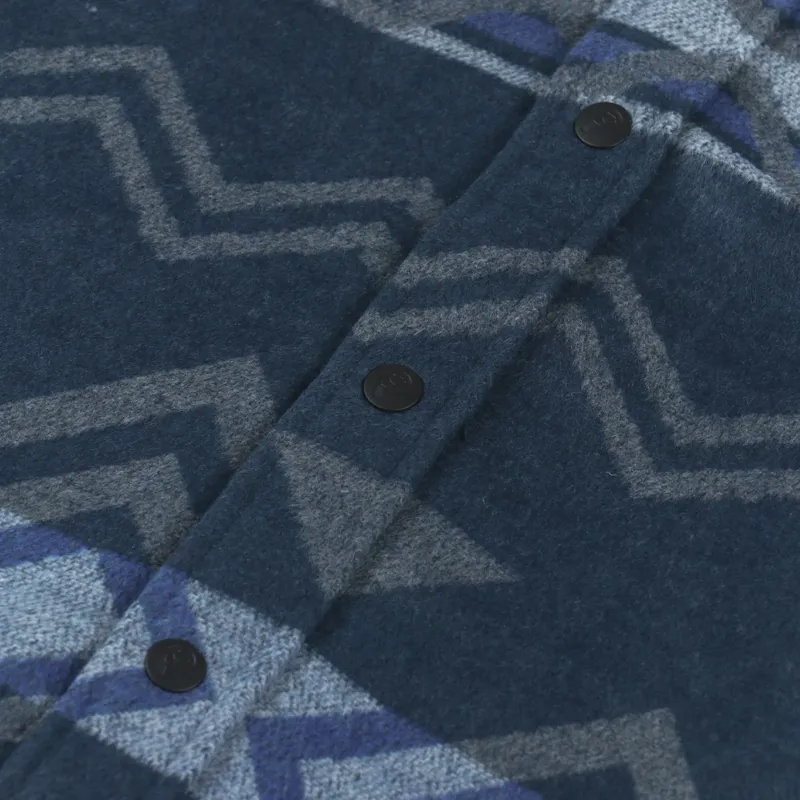 Penfield Geo Brushed Shirt Blue Wing Teal-9