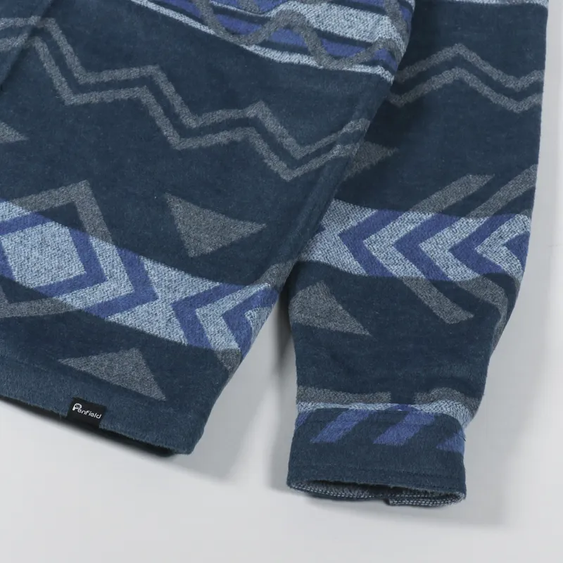 Penfield Geo Brushed Shirt Blue Wing Teal-6