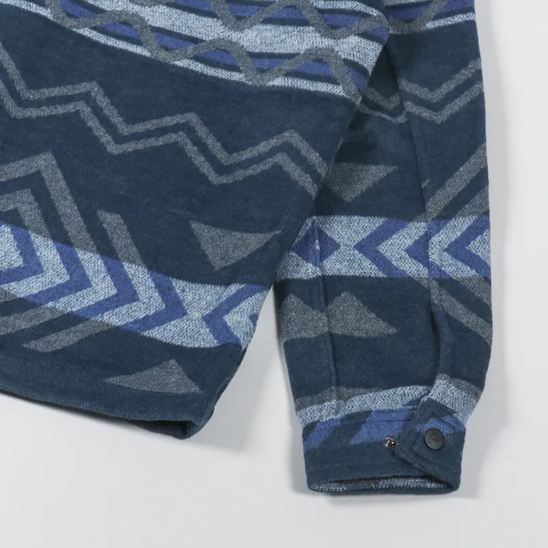 Penfield Geo Brushed Shirt Blue Wing Teal-8