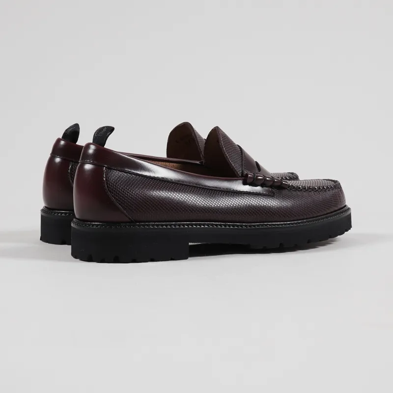 Fred Perry x G.H. Bass Textured Penny Loafer Ox Blood-2