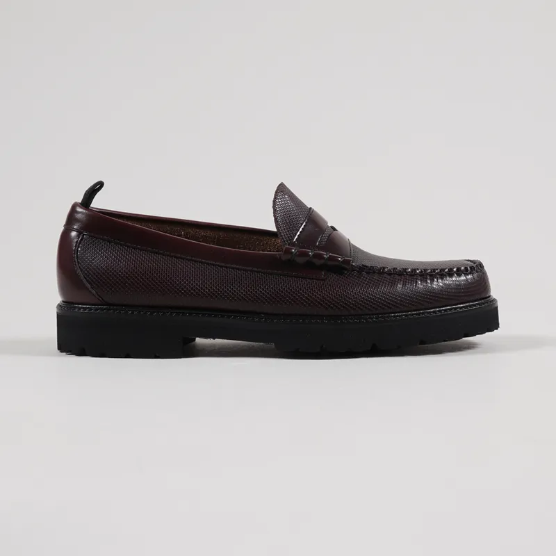 Fred Perry x G.H. Bass Textured Penny Loafer Ox Blood-4