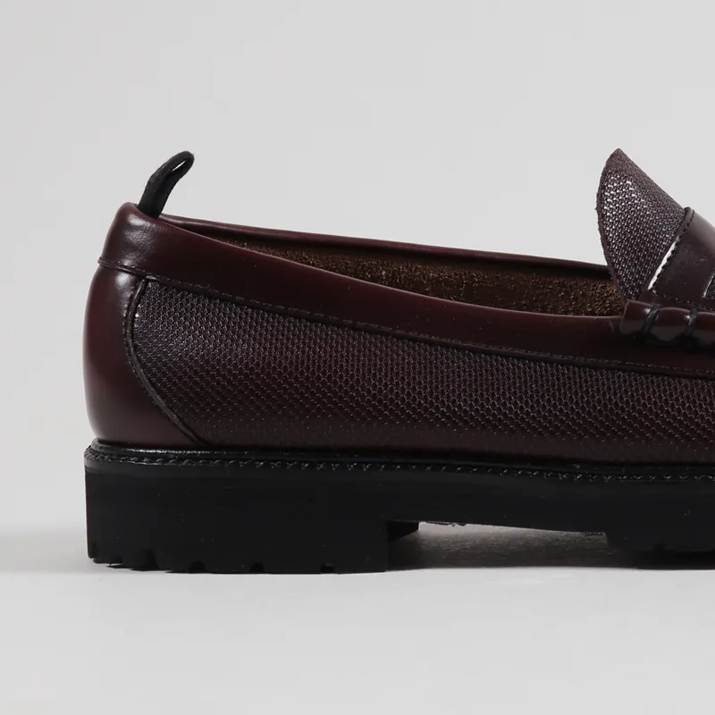 Fred Perry x G.H. Bass Textured Penny Loafer Ox Blood-5