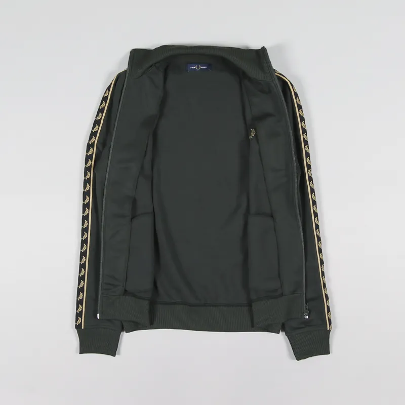 Fred Perry Gold Tape Track Jacket Hunting Green-1