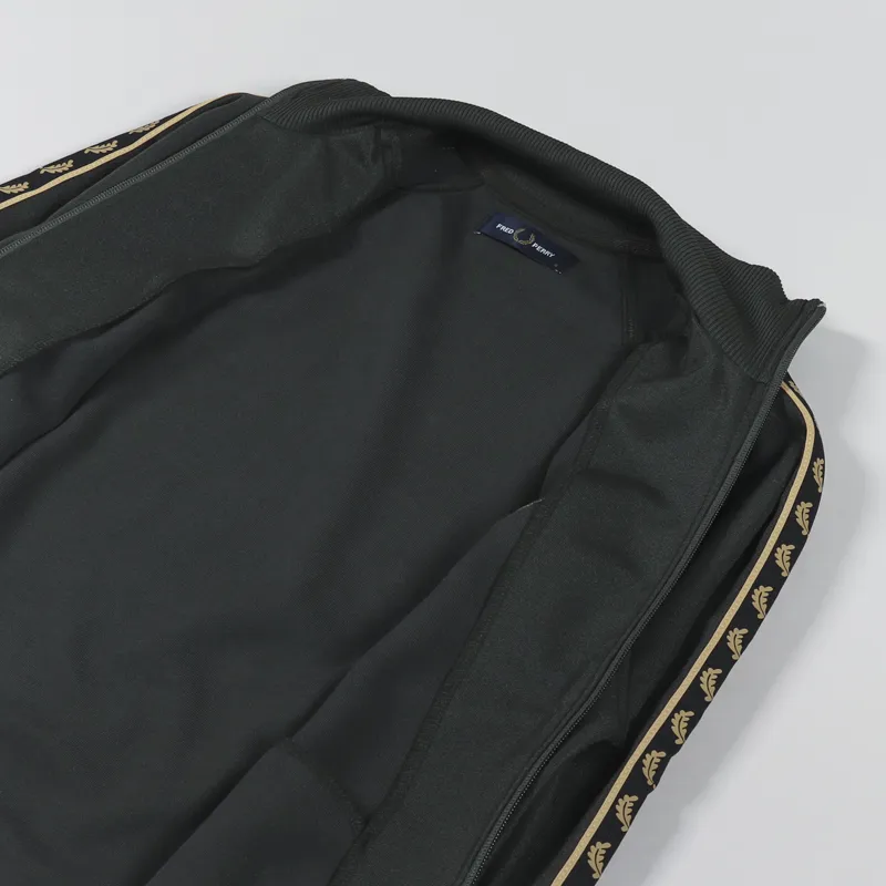 Fred Perry Gold Tape Track Jacket Hunting Green-4