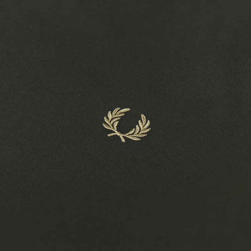 Fred Perry Gold Taped Ringer T Shirt Hunting Green-1