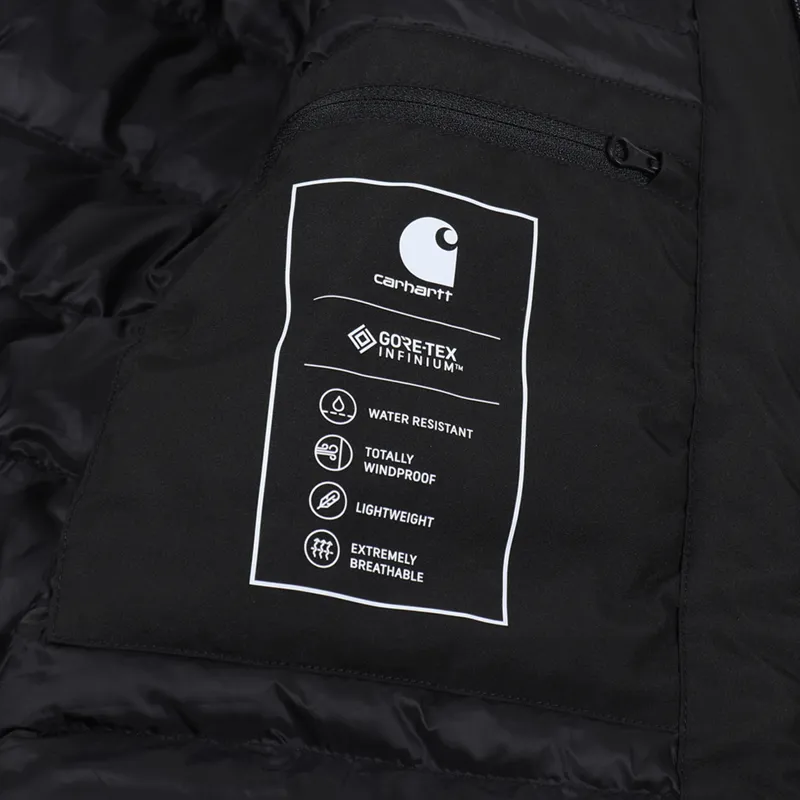 Carhartt WIP Mens Winter GORE-TEX INFINIUM Parka Black Jacket