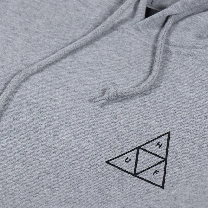 Huf Essentials Triple Triangle Hoodie Grey Heather-5