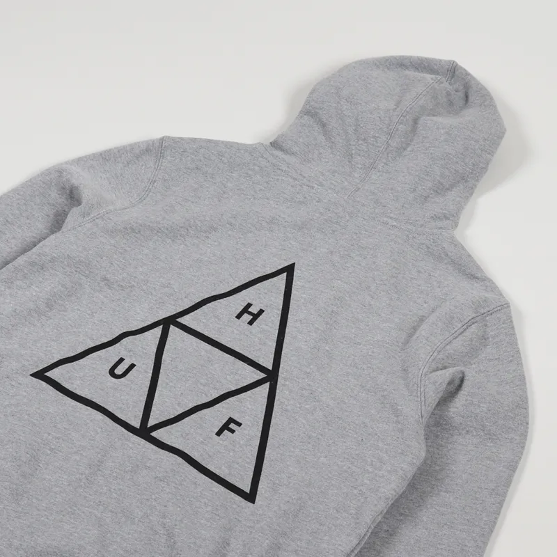 Huf Essentials Triple Triangle Hoodie Grey Heather-2