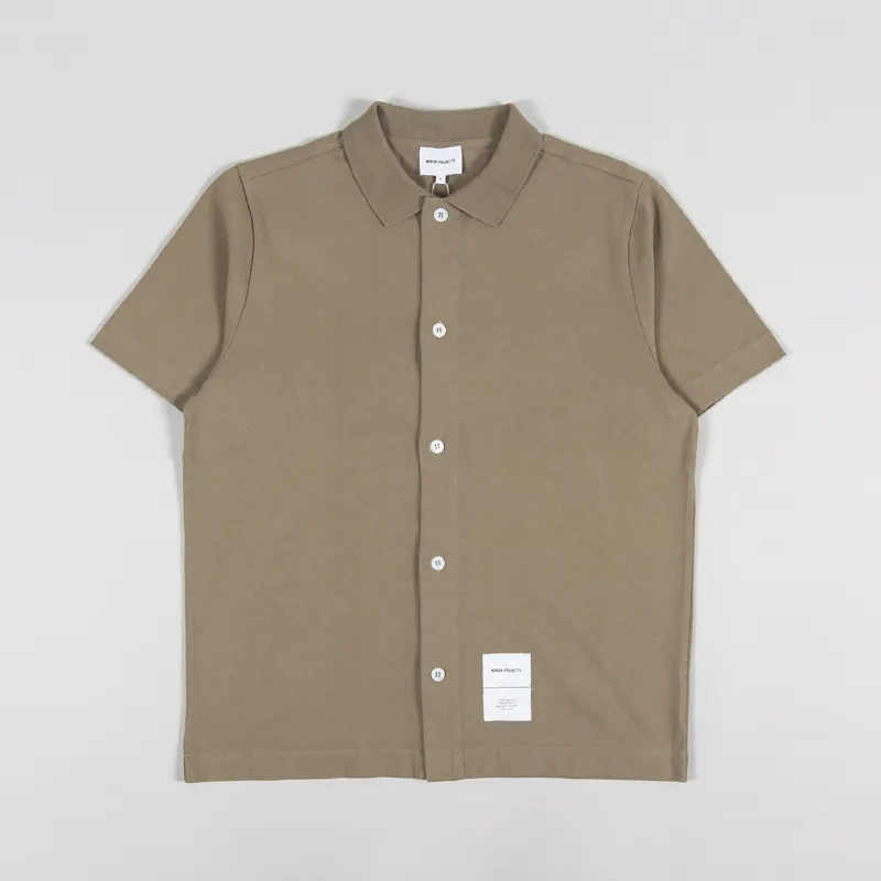 Norse Projects Gustav Heavy Jersey Shirt Tab Series Utility Khaki