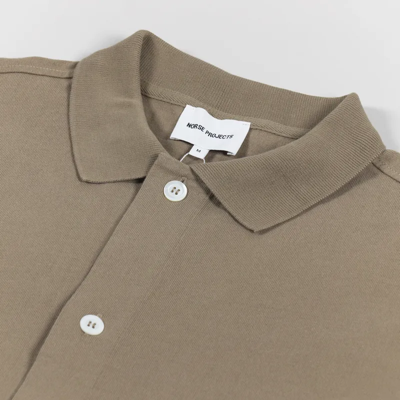 Norse Projects Gustav Heavy Jersey Shirt Tab Series Utility Khaki-3