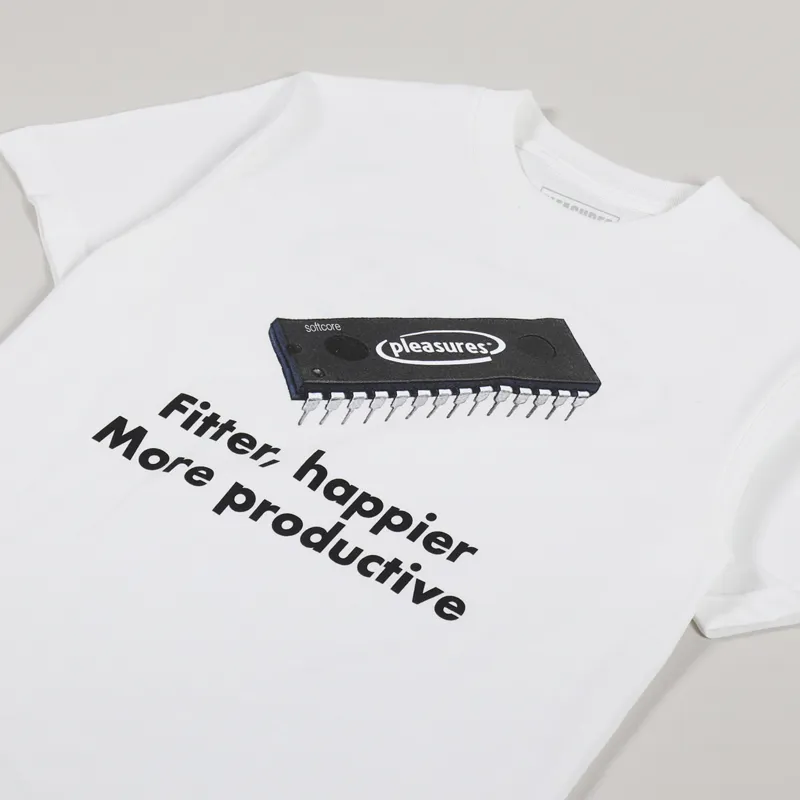 Pleasures Happier T Shirt White-2