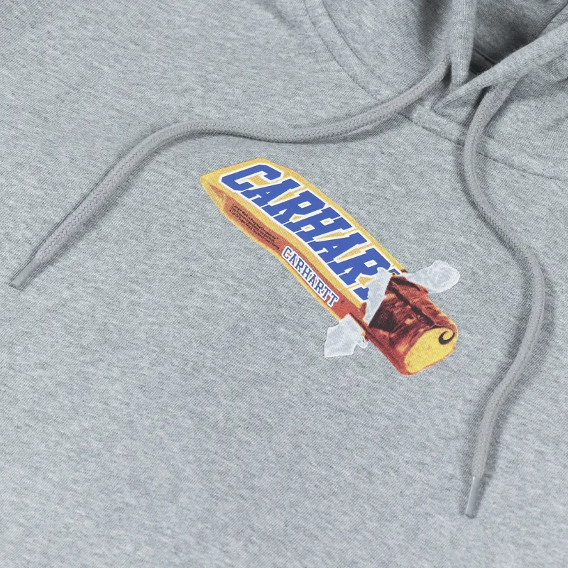 Carhartt WIP Hooded Chocolate Bar Sweat Grey Heather-4