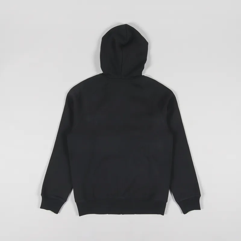 Carhartt WIP Mens Hooded Chase Logo Jacket Black Gold