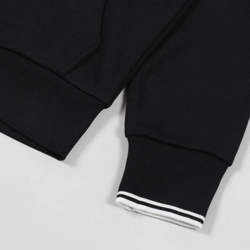 Fred Perry Hooded Zip Through Sweatshirt Black-5