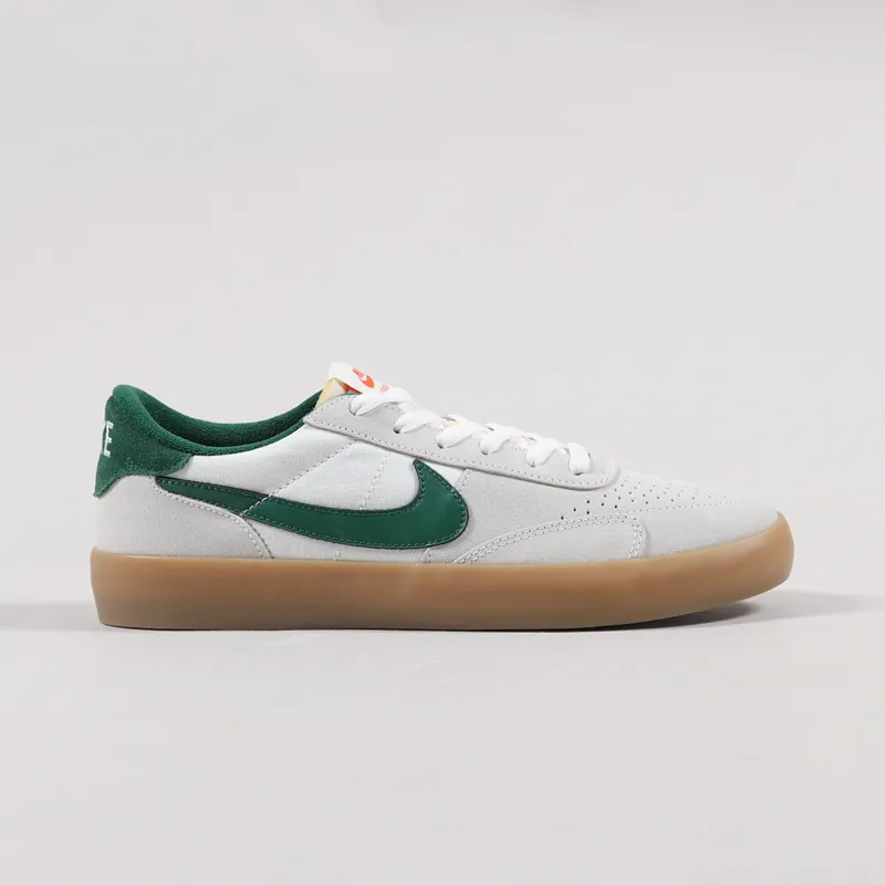 Nike SB Mens Heritage Vulc Premium Shoes Sail Gorge Green