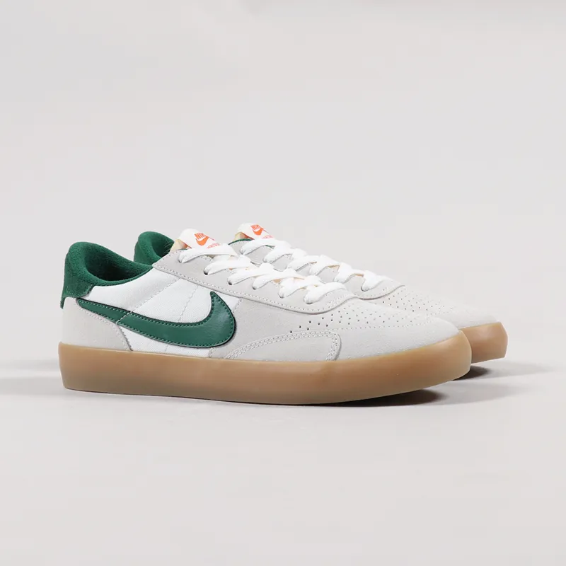 Nike SB Mens Heritage Vulc Premium Shoes Sail Gorge Green