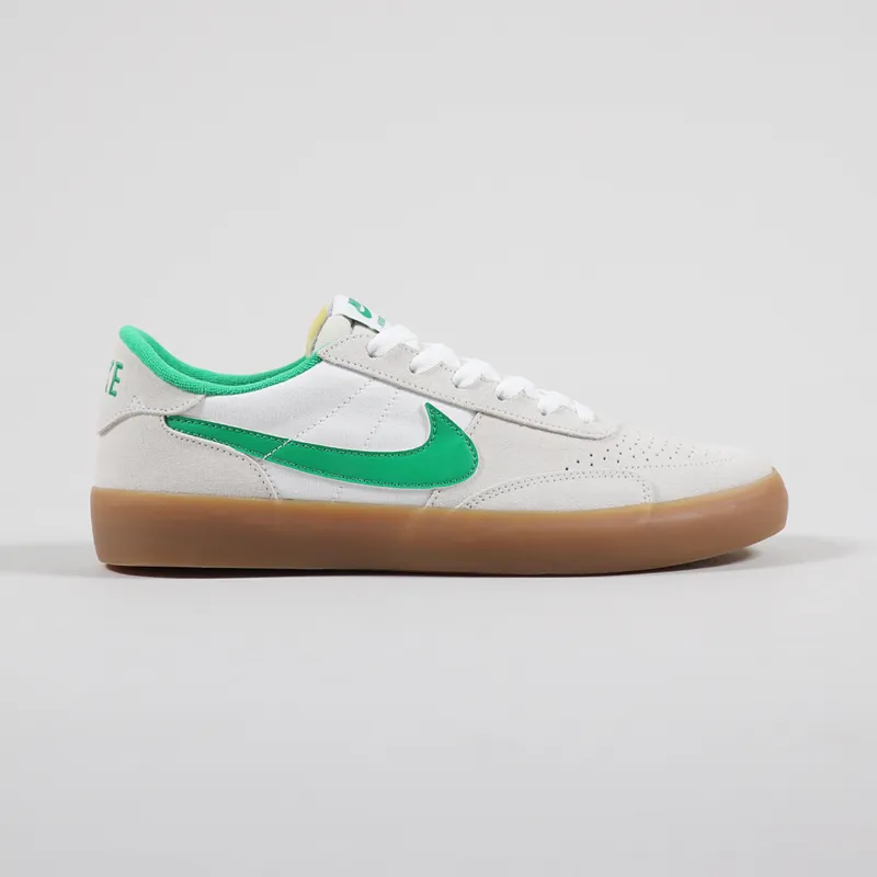 Nike SB Mens Heritage Vulc Premium Shoes Summit White Lucky Green