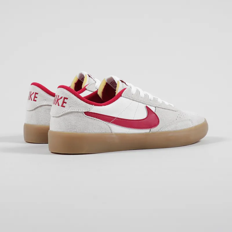 Nike SB Heritage Vulc Premium Shoes Summit White Cardinal Red-2