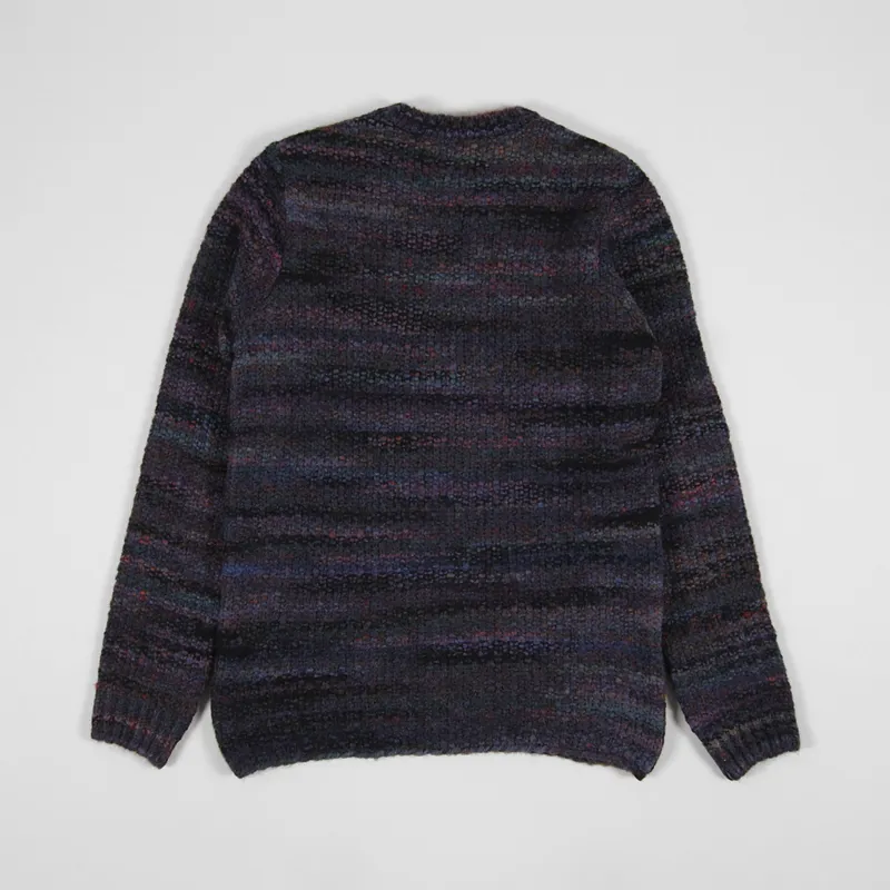 Folk Highlight Crew Sweater Mottled Navy-1