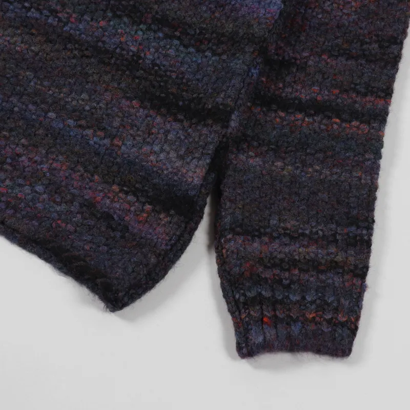 Folk Highlight Crew Sweater Mottled Navy-3