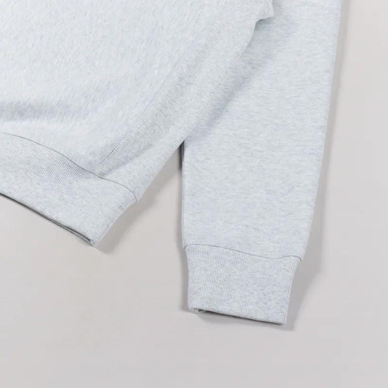 Carhartt WIP Half Zip American Script Sweat Ash Heather-5