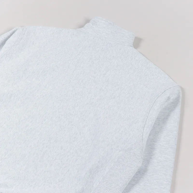 Carhartt WIP Half Zip American Script Sweat Ash Heather-3