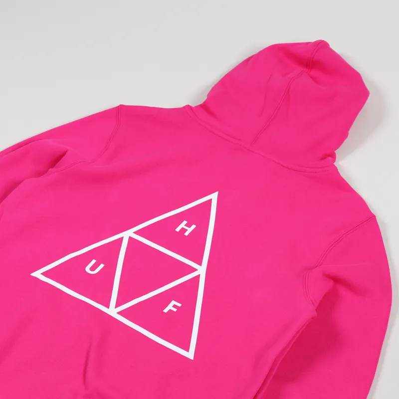 Huf Essentials Triple Triangle Hoodie Hot Pink-2