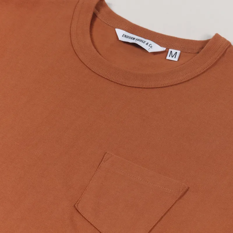 Uniform Bridge Heavyweight Pocket T Shirt Orange-1