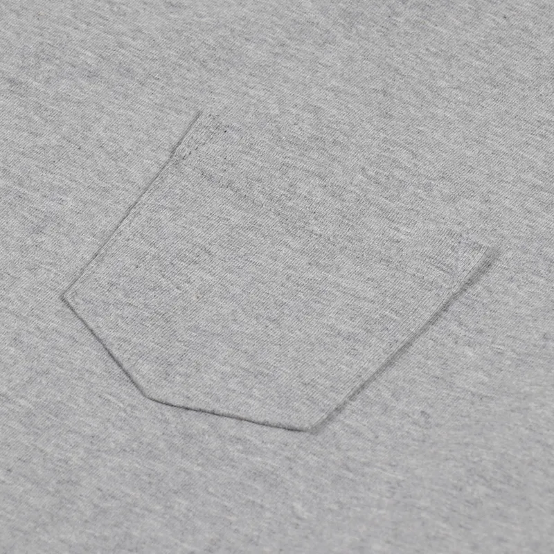 Uniform Bridge Heavyweight Pocket Long Sleeve T Shirt Grey-5