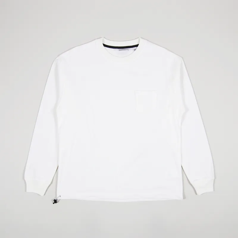 Uniform Bridge Heavyweight Pocket Long Sleeve T Shirt Off White