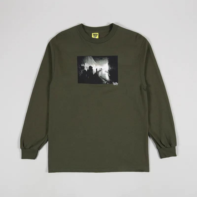 Iggy In The Tunnel Long Sleeve T Shirt Military Green