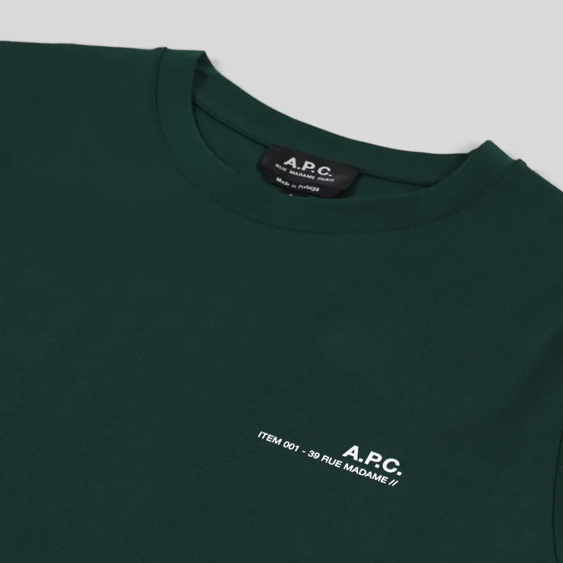 A.P.C. Item T Shirt Dark Green-3