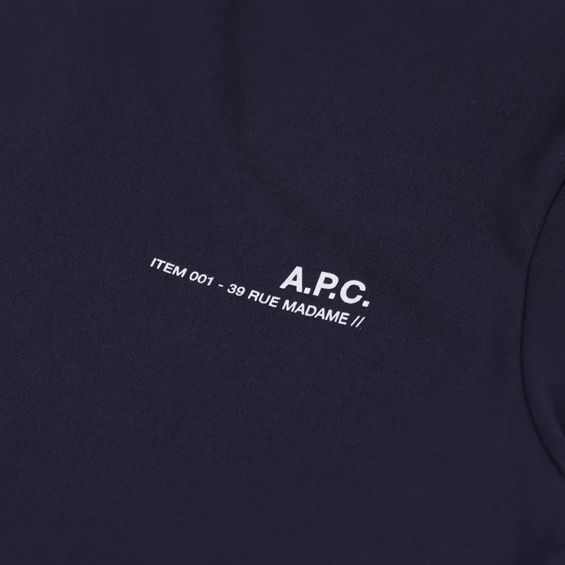 A.P.C. Item T Shirt Dark Navy-1