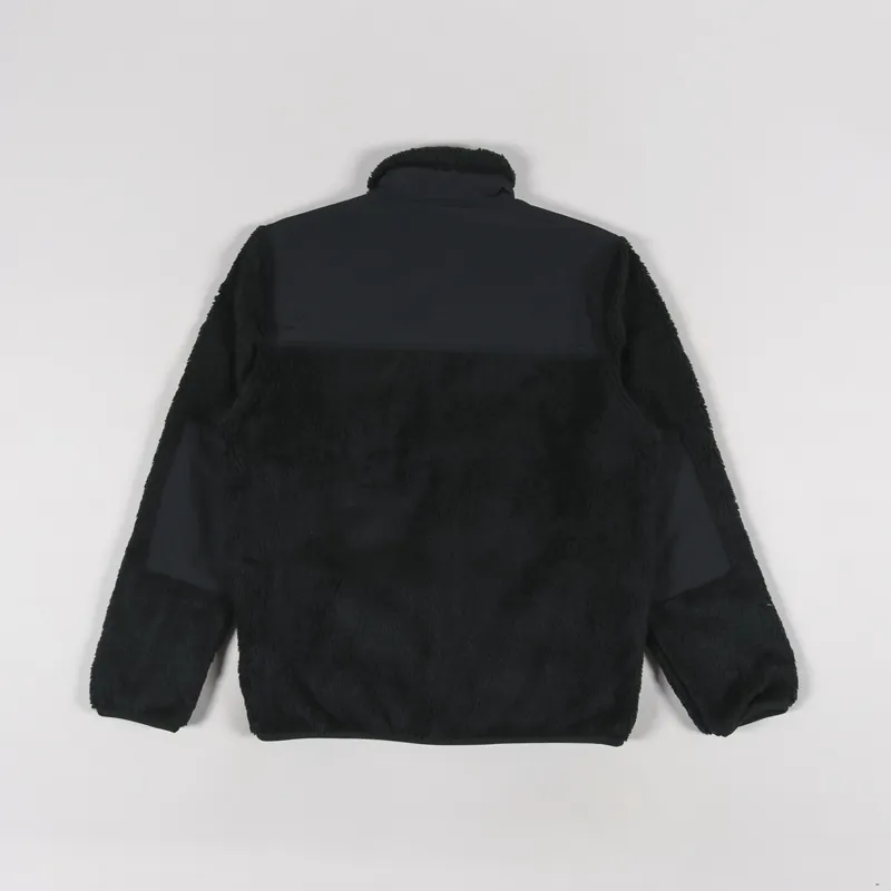 Carhartt WIP Mens Jackson Sweat Jacket Black Sherpa Fleece
