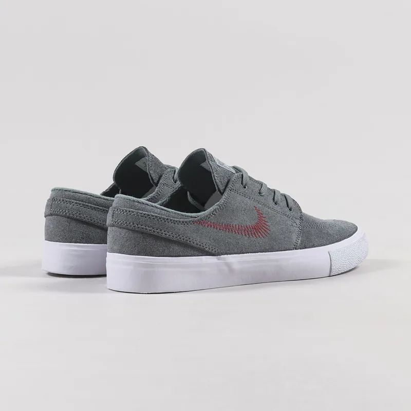 Nike SB Zoom Janoski Flyleather RM Shoes Tumbled Grey University Red-2