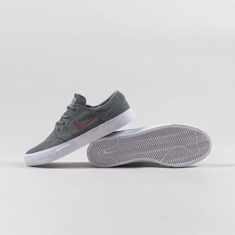 Nike SB Zoom Janoski Flyleather RM Shoes Tumbled Grey University Red-1