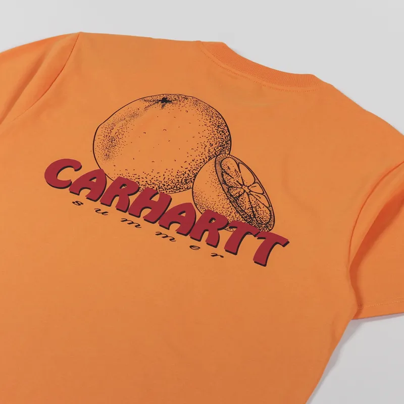 Carhartt WIP Mens Short Sleeve Juice T Shirt Hokkaido Orange
