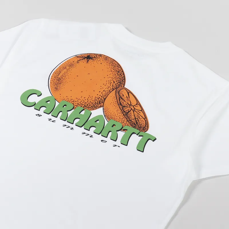 Carhartt WIP Mens Short Sleeve Juice Graphic Logo T Shirt White