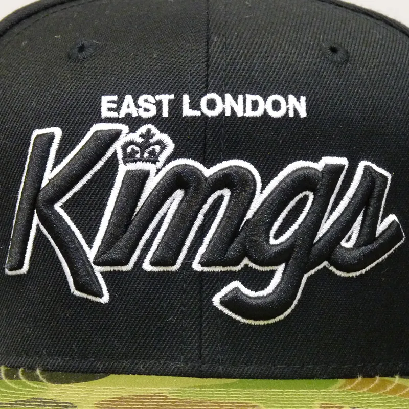 King East London Kings Starter Snapback Cap - Black and Duck Camo-2