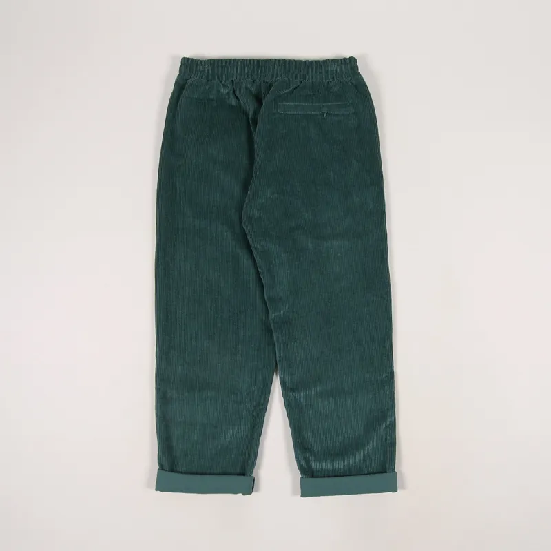 Krooked Eyes Embroidered Pants Green Corduroy-1