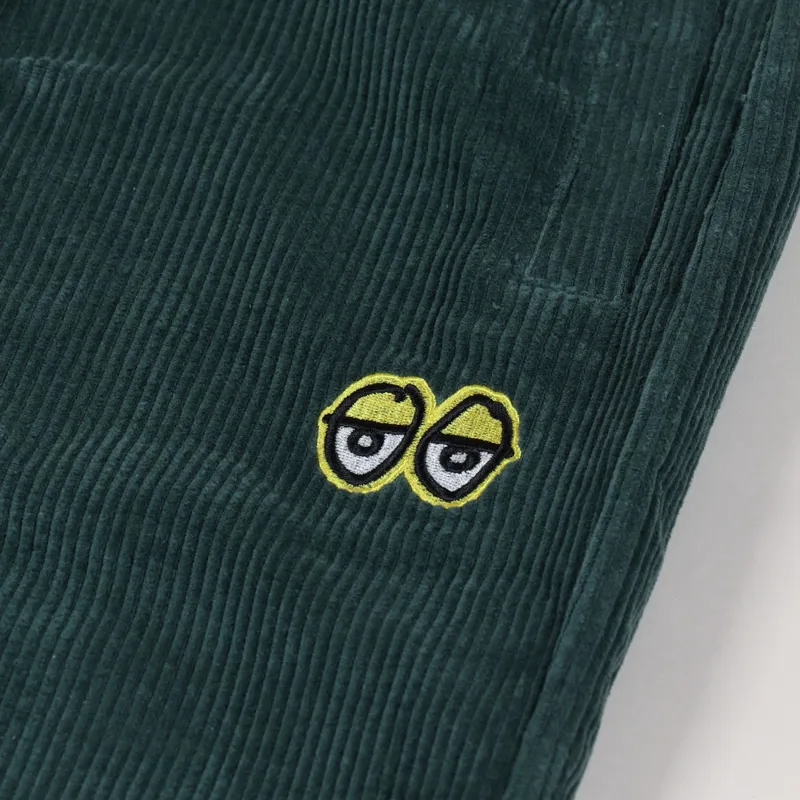 Krooked Eyes Embroidered Pants Green Corduroy-6