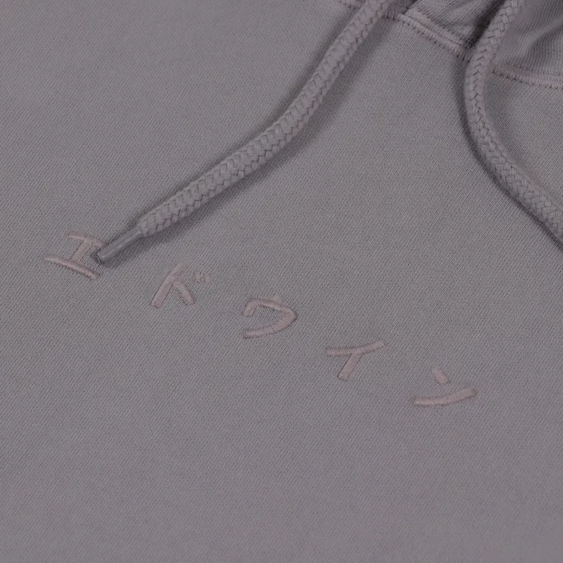 Edwin Katakana Hoodie Frost Grey-5