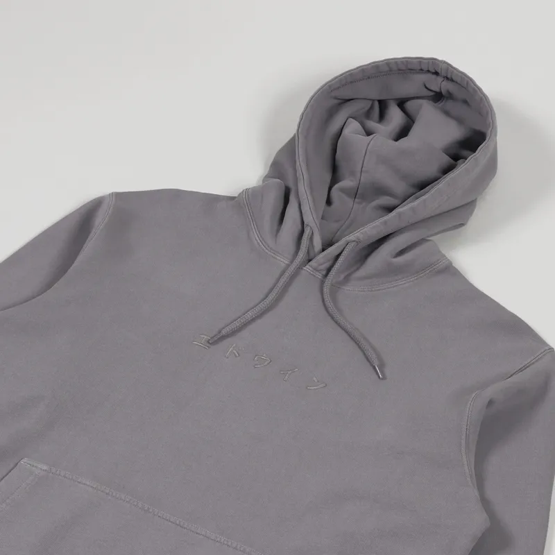 Edwin Katakana Hoodie Frost Grey-2
